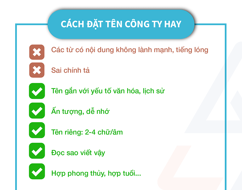 Cách đặt tên công ty trường tồn mãi mãi